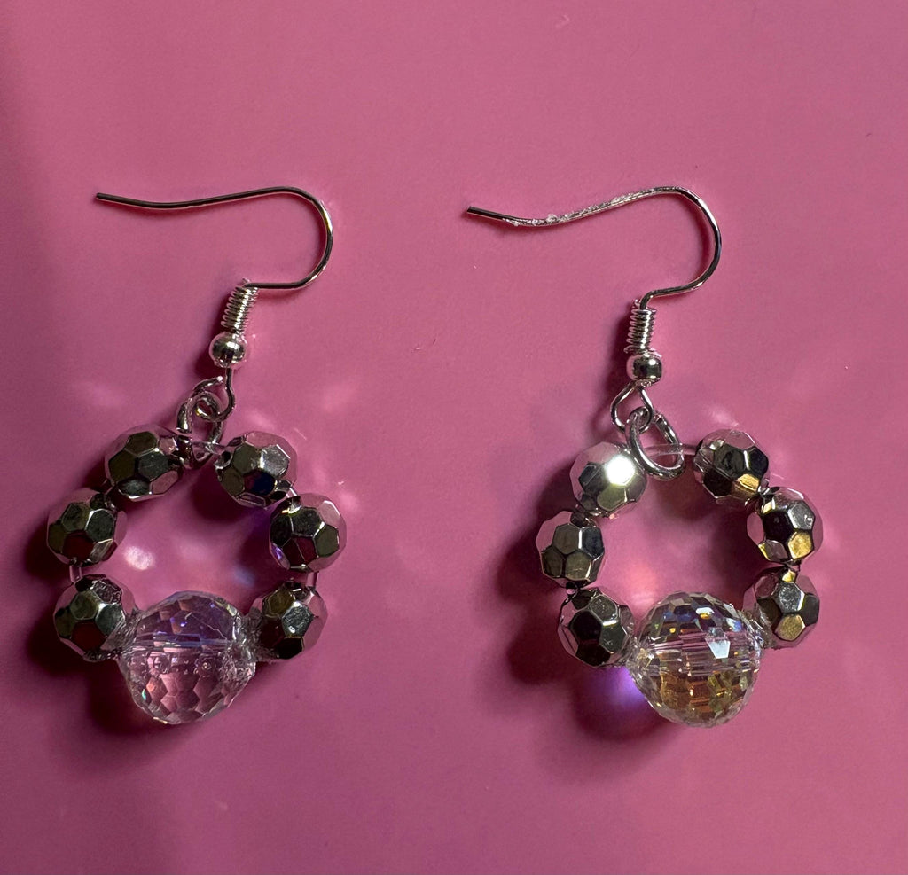 Handcrafted Bead Accent Looped Earrings