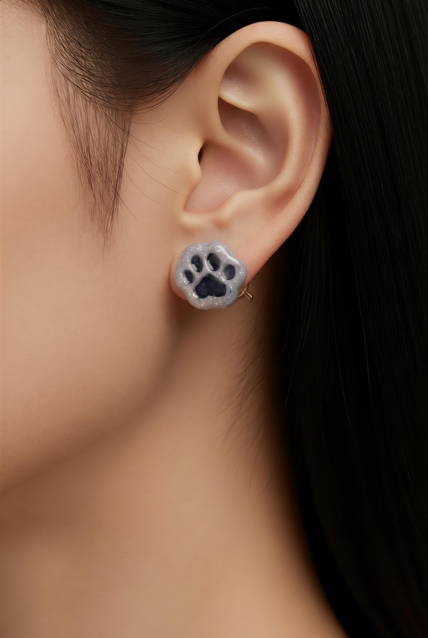 Handmade Paw Studs