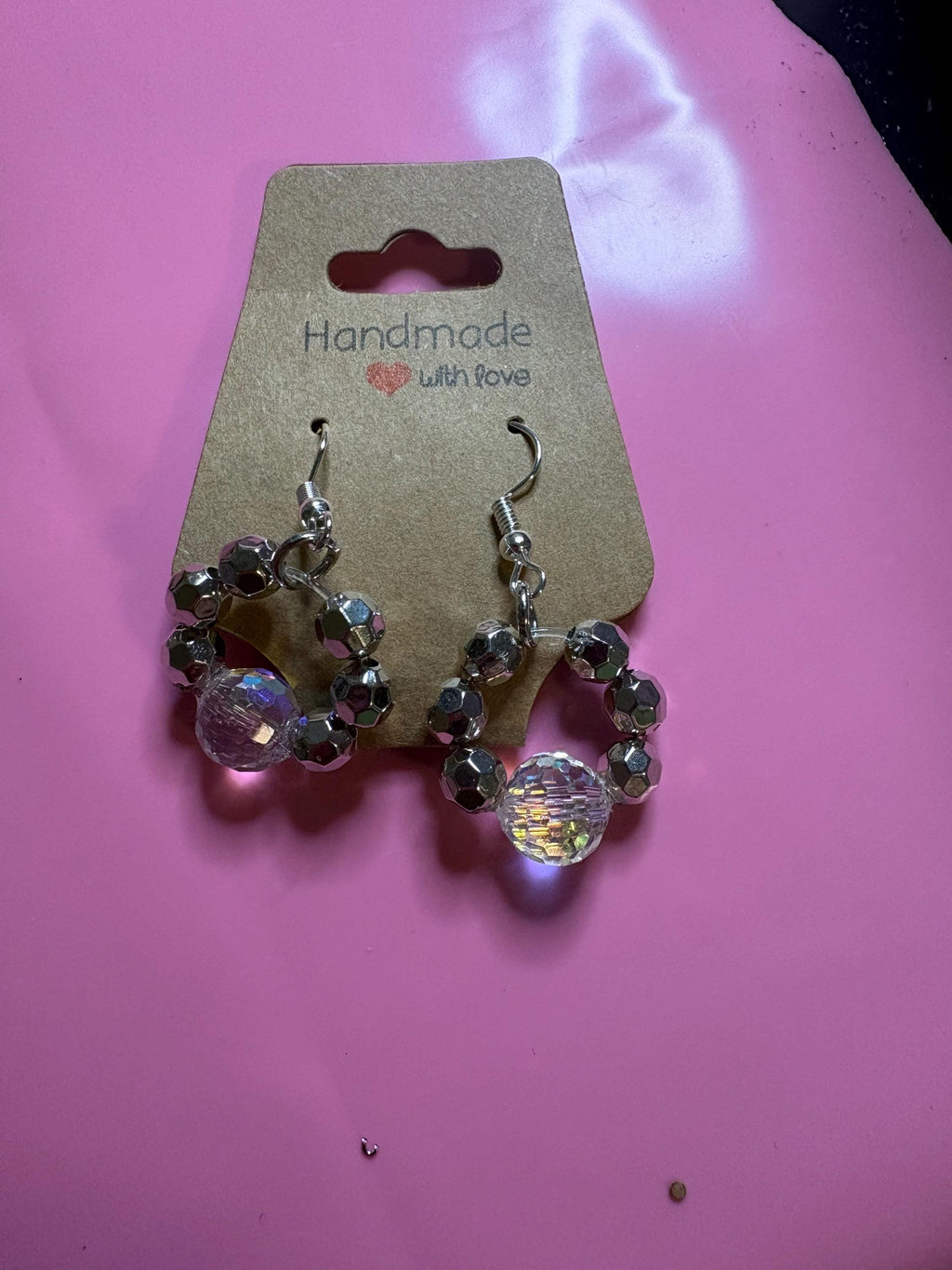 Handcrafted Bead Accent Looped Earrings