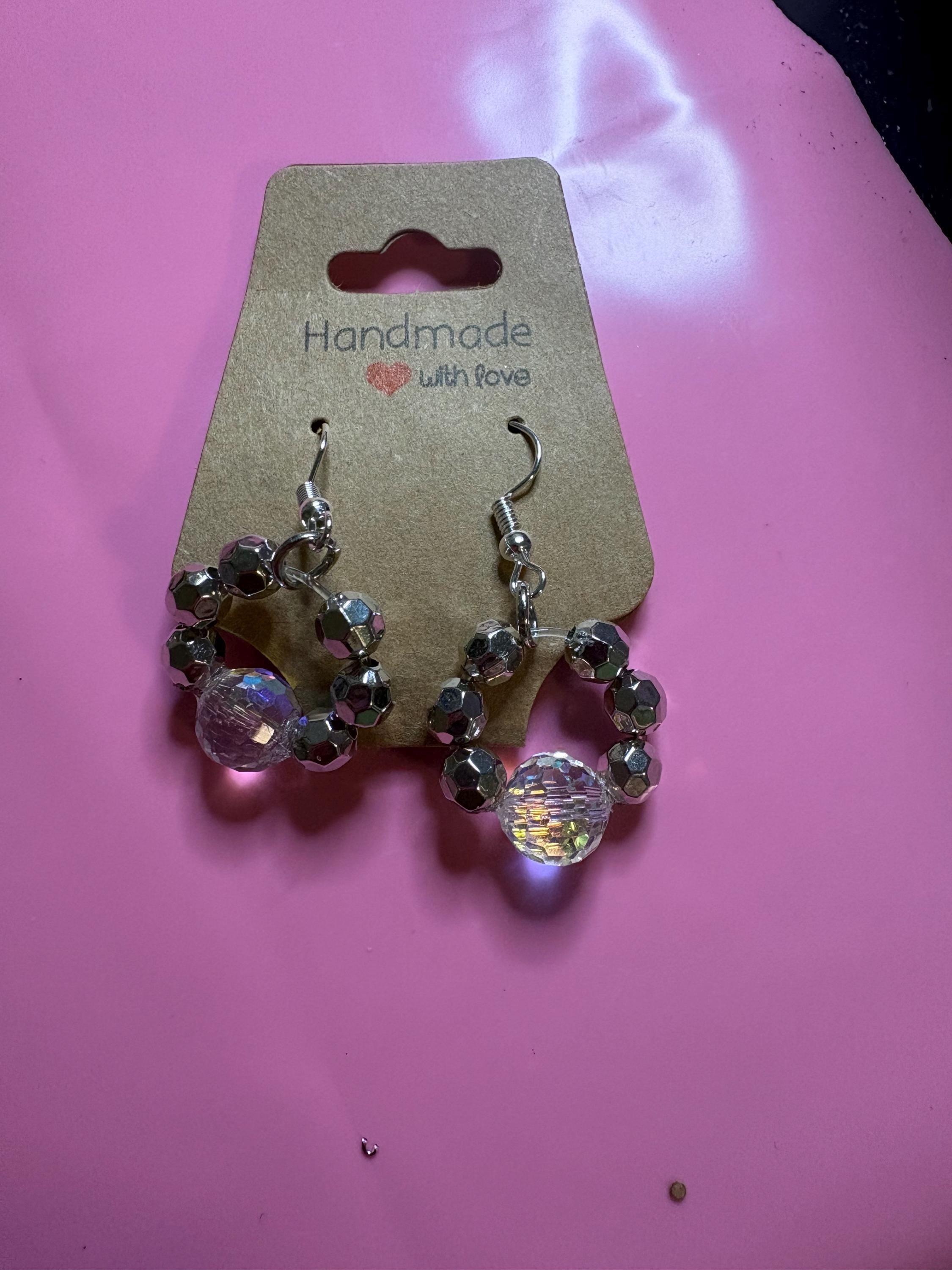 Handcrafted Bead Accent Looped Earrings