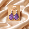 Shimmering Purple Drop Earrings