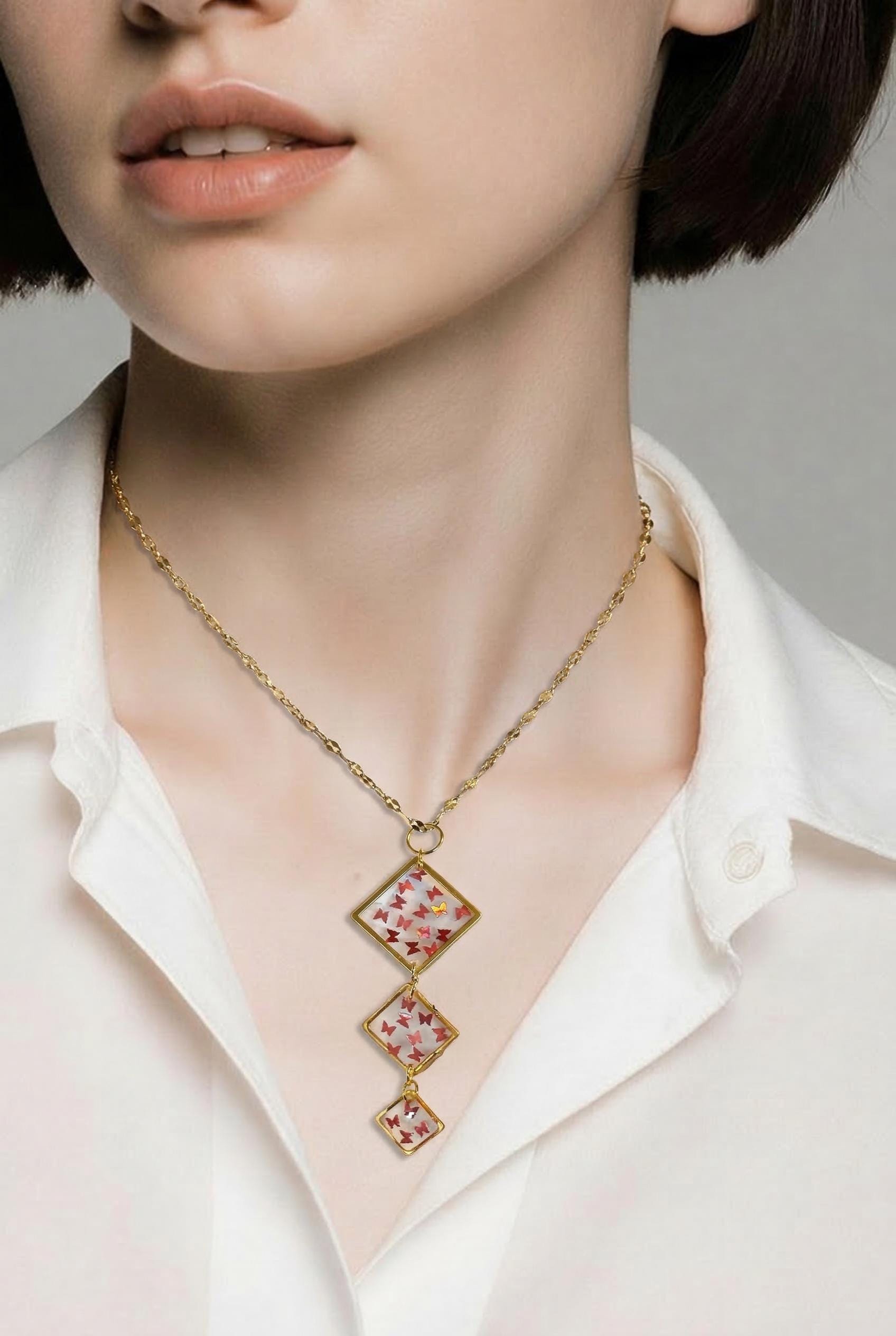 Cascading Butterfly Necklace