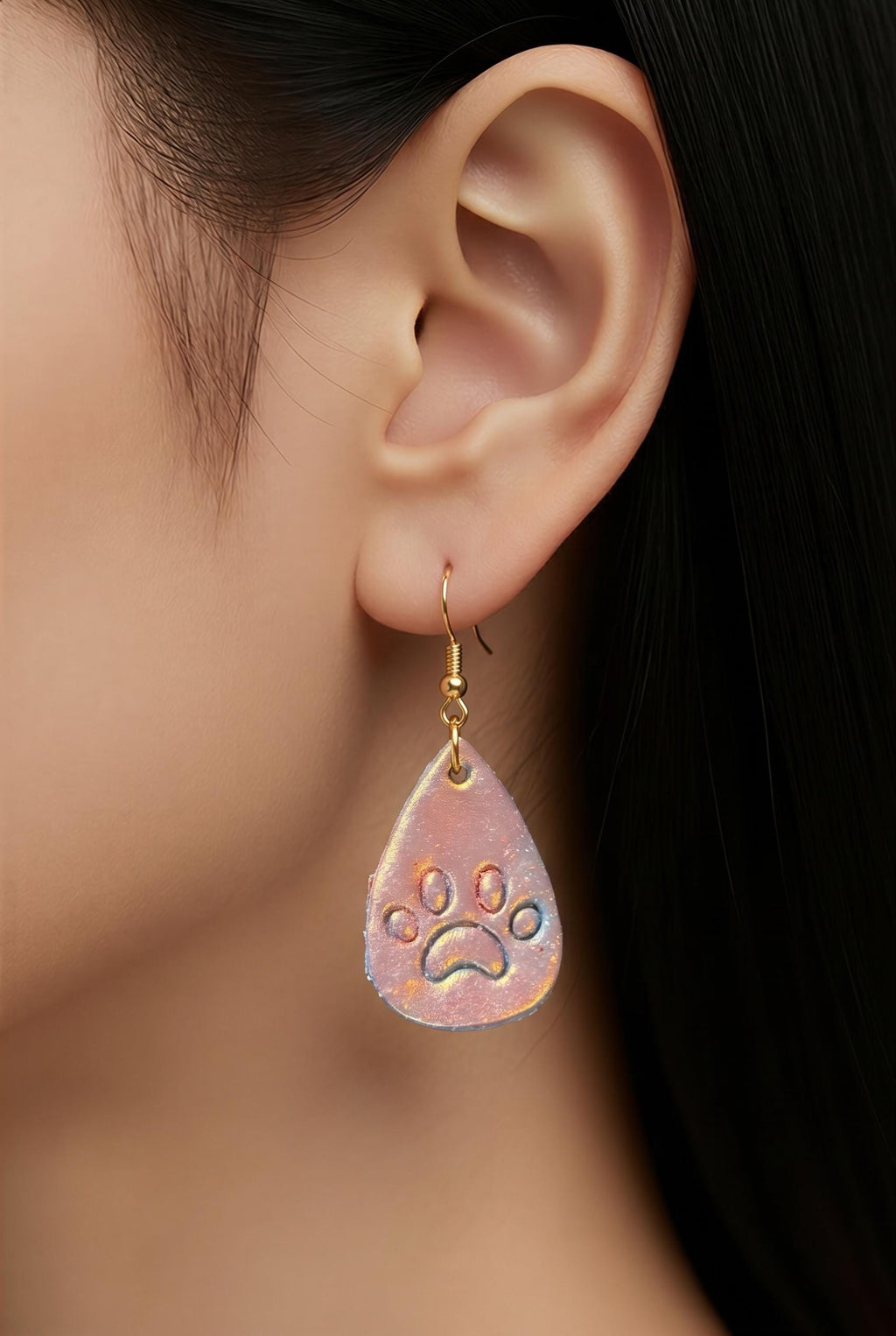 Handmade Paw Print Dangles